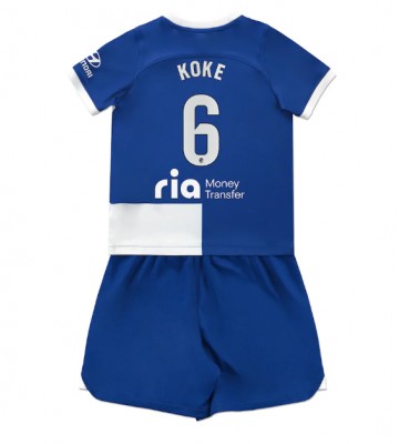 Atletico Madrid Koke #6 Replica Away Stadium Kit for Kids 2023-24 Short Sleeve (+ pants)
